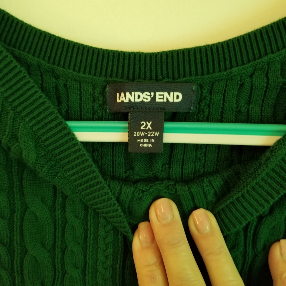 Cabled 100% cotton sweater